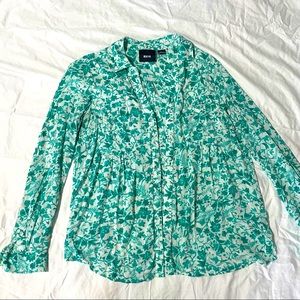 Anthropologie Maeve floral watercolor shirt